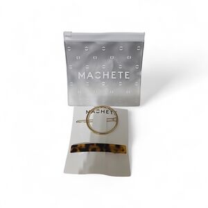 Machete Gold and Brown Hair Clip